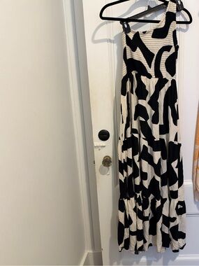 Anthropologie Abel the Label One Shoulder Smocked Tiered Dress XS